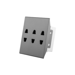 Euro-American 3 Sockets with Shutter