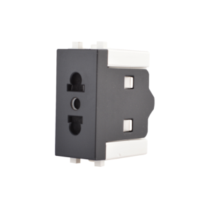 Euro-American Socket with Shutter and Earth 16A
