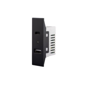 2 USB Socket Charger Type C/A 22mm