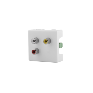 Audio video socket 2 gang